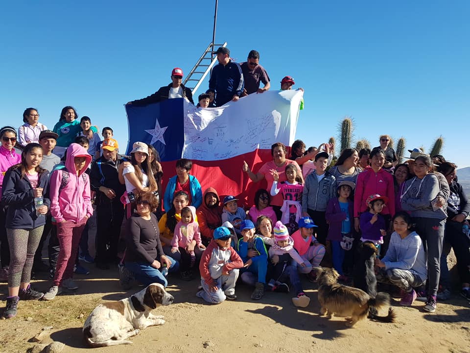 En el cerro el Pangata de Quilitapia se inicio el aniversario de Chile 2022.